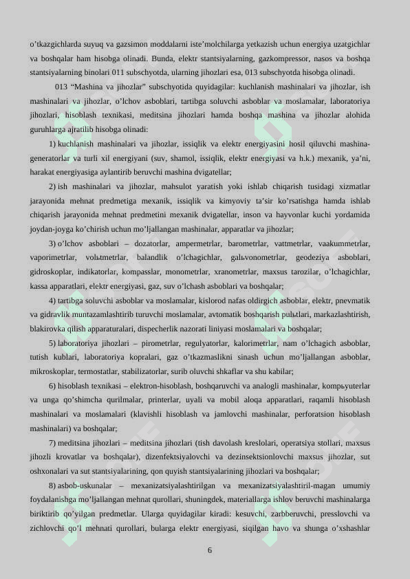 Byudjet tashkilotlarida asosiy vositalar va nomoddiy aktivlar hisobi 6