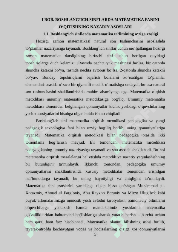 Boshlang‘ich sinflarda matematika o‘qitish jarayonida ekologik tarbiya berish metodikasi (3-4-sinflar misolida) 5