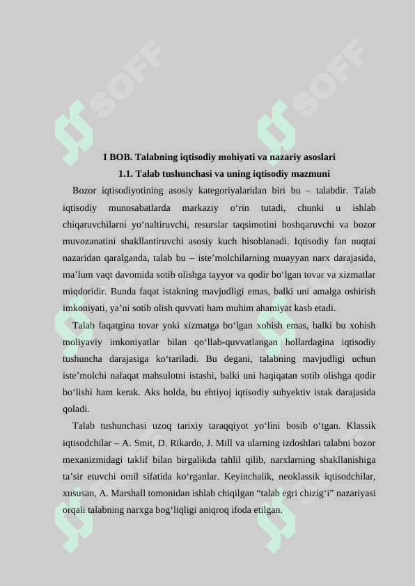Talabning iqtisodiy mazmuni va uning hajmiga ta’sir etuvchi omillar 7