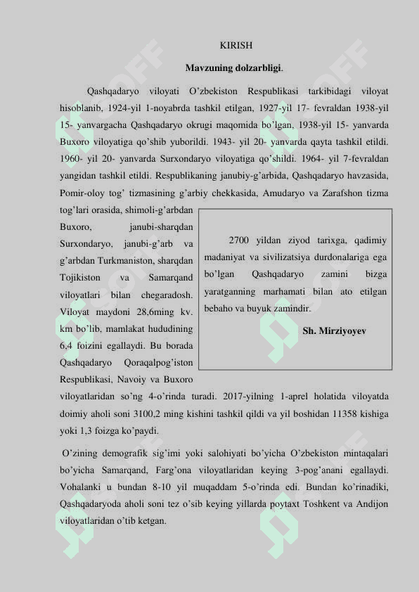 Mustaqillik yillarida Qashqadaryo viloyatining iqtisodiy-geografik tavsifi 3