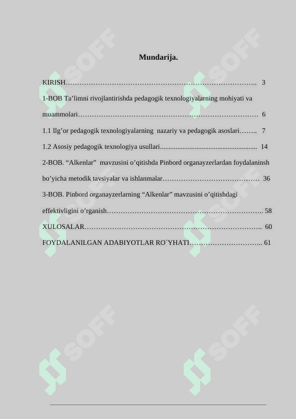 Alkenlar mavzusini o’qitishda ,,Pinbord” metodidan foydalanish 2