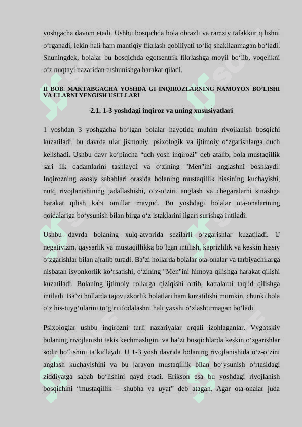 Maktabgacha yoshdagi inqirozlar 7