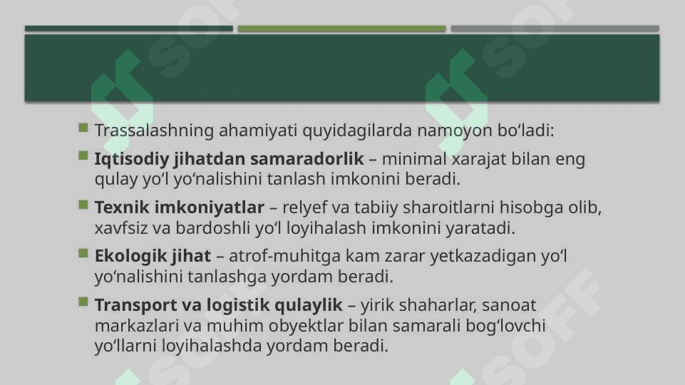Avtomobil yo‘llarini topografik xaritada trassalash. Kameral trassalashning mohiyati 4