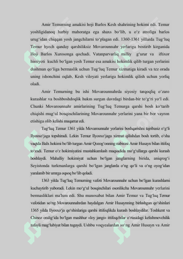 Amir Temur va Temuriylar shajarasi 6