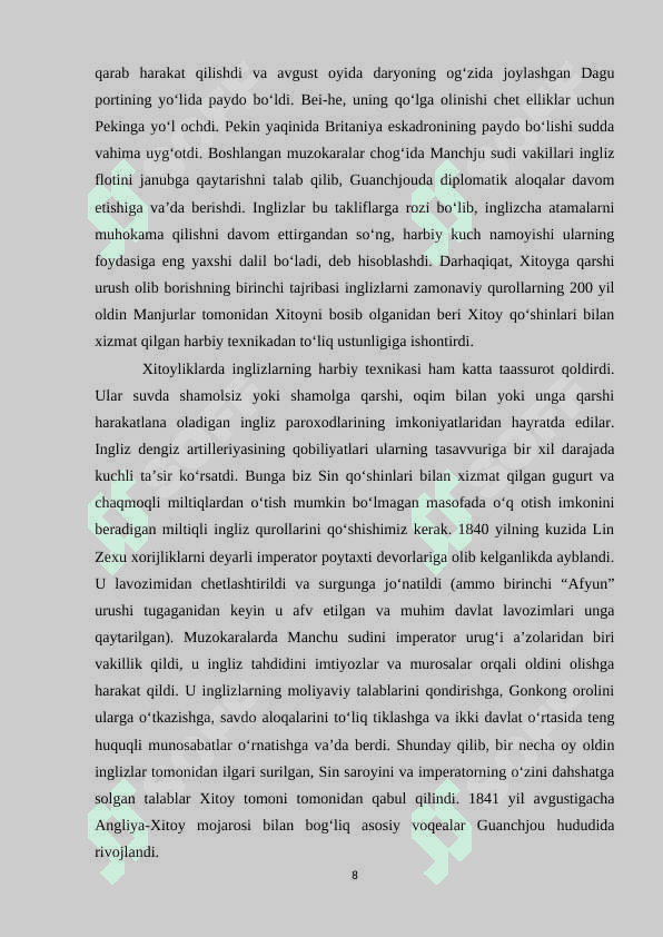 XITOYDA BIRINCHI VA IKKINCHI AFYUN URUSHI 8