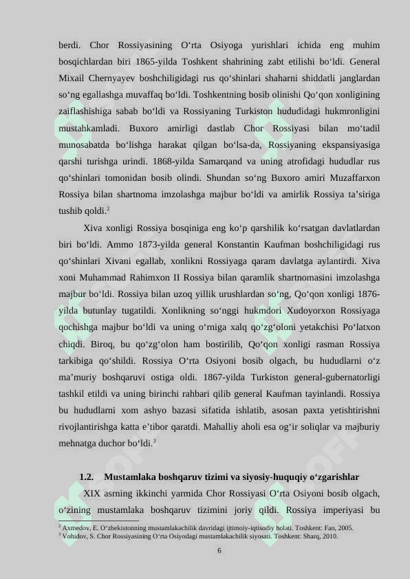 Chor Rossiyasi mustamlakachiligi davri tarixi tarixshunosligi 6