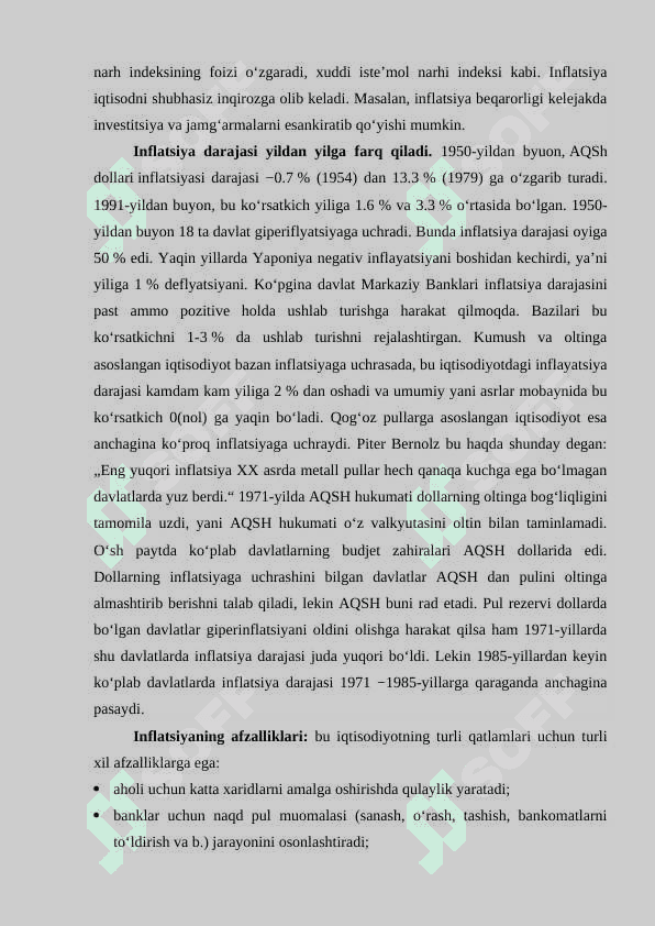 Inflatsiya va uni bartaraf etishda xorijiy davlatlar tajribasi 7