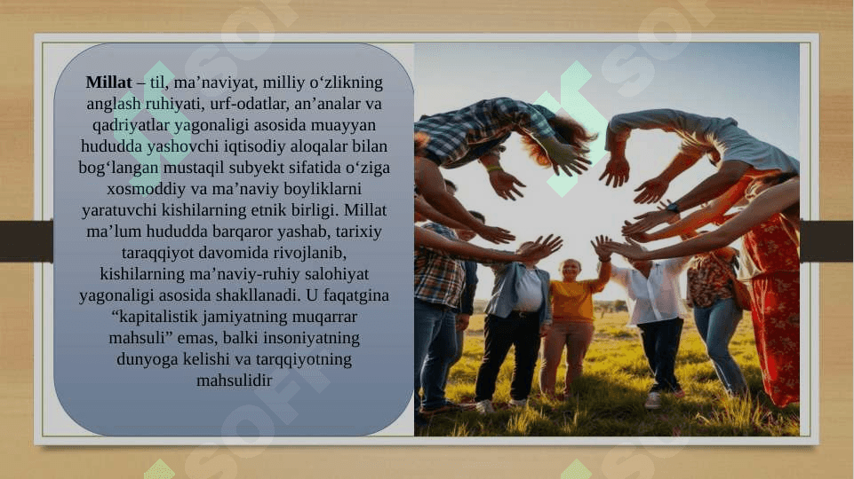 Millat sha’nini himoya qilishning o‘ziga xos jihatlari 3