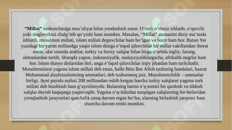 Millat sha’nini himoya qilishning o‘ziga xos jihatlari 4