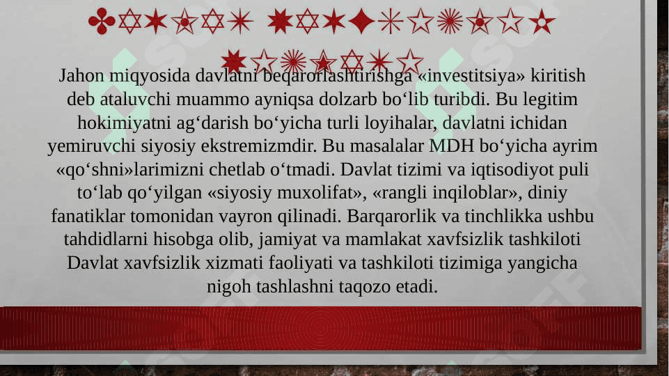O'zbekiston Respublikasi Davlat xavfsizlik xizmati haqida ma'lumot 2