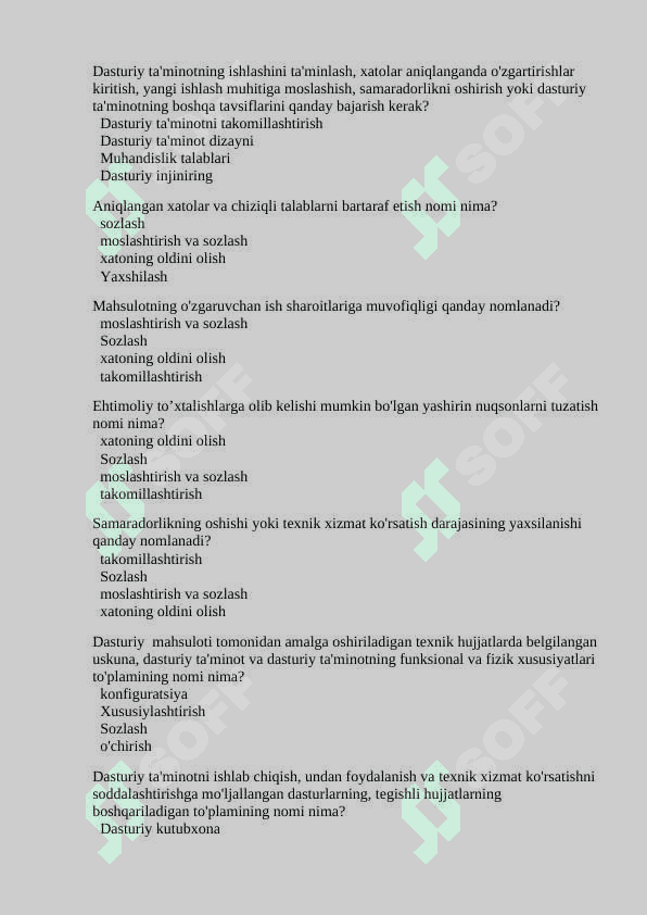 Dasturiy ta'minot injiniringi 7