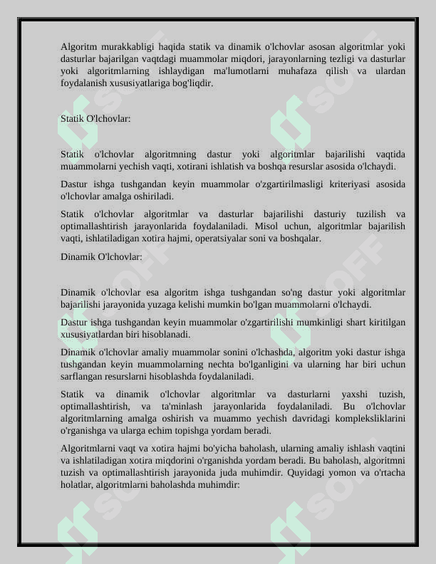 Algoritm murakkabligini baholash 2