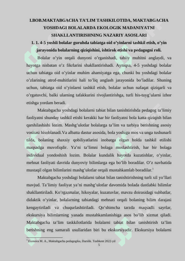 O'rta guruhda tabiatga oid o'yinlarni tashkil etishning mashg'ulot ishlanmalari 5