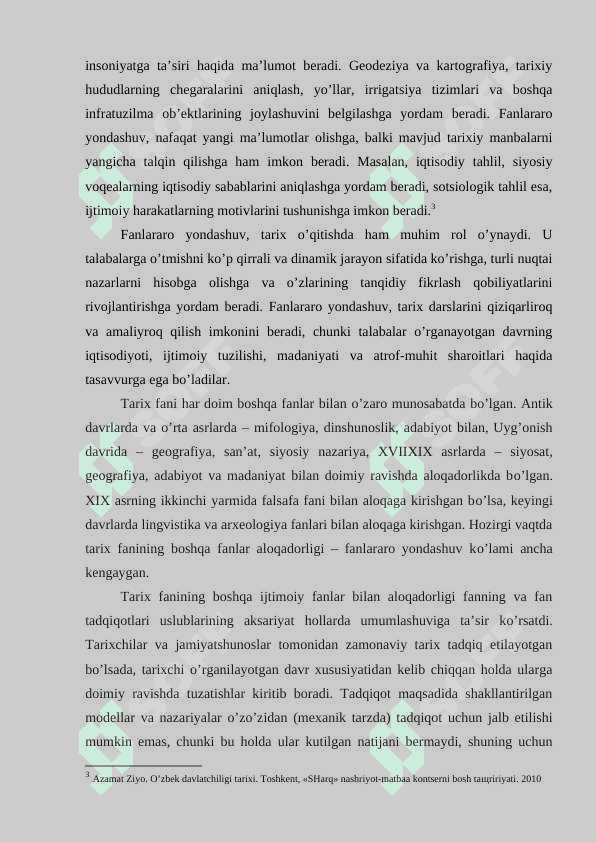 ZAMONAVIY TARIX FANI TADQIQOTLARIDA FANLARARO YONDASHUV MASALALARI 8