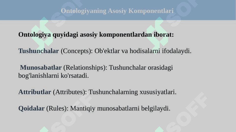 Ontologiyaga asoslangan bilimlarni namoyish qilish usullari 4