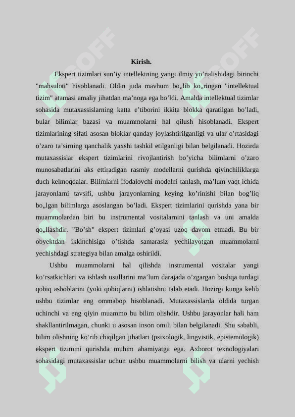 Ekspert tizimlarida bilimlar bazasi va qoidalar yaratish jarayonlari 2