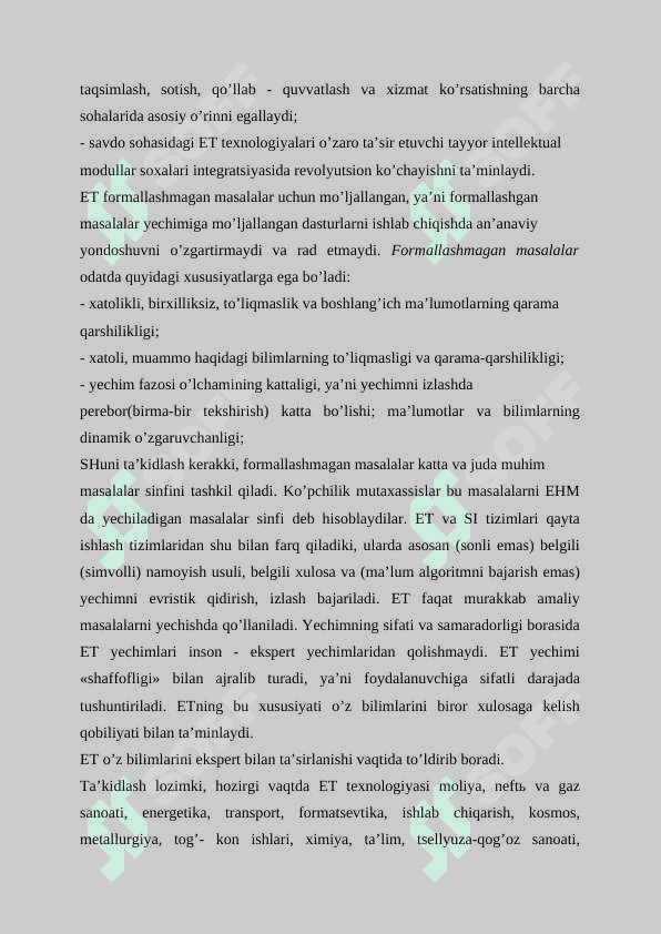 Ekspert tizimlarida bilimlar bazasi va qoidalar yaratish jarayonlari 4