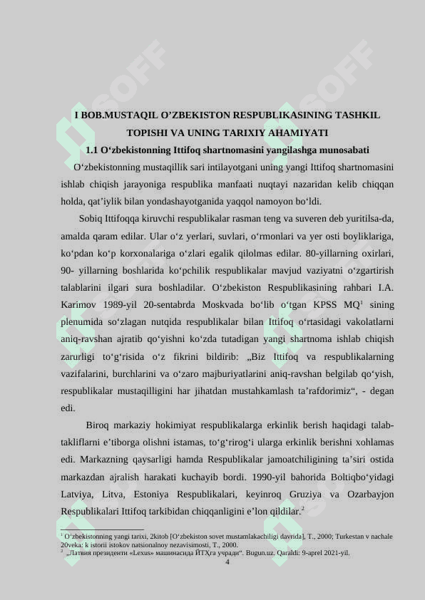Mustaqil O'zbekiston Respublikasining tashkil topishi 4