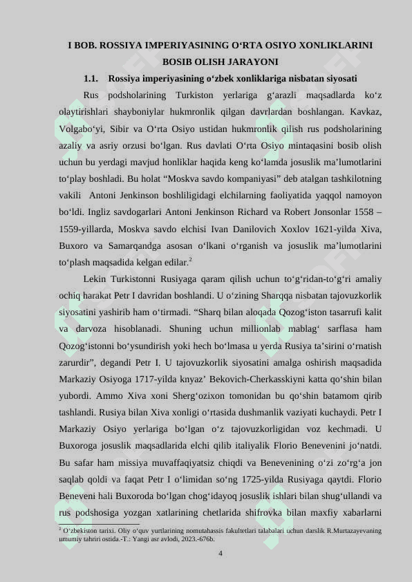 O‘rta Osiyoni Rossiya imperiyasi tomonidan bosib olinishi 4