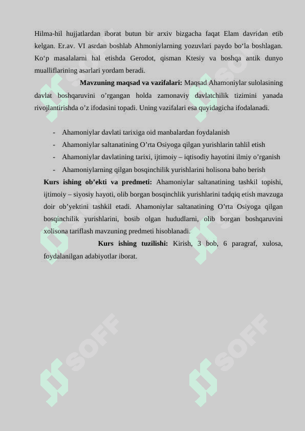 AHAMONIYLAR DAVLATINI TASHKIL TOPISHI. 3