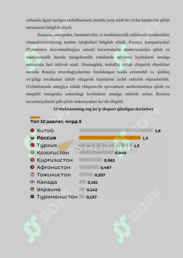 O'zbekiston va Rossiya o'rtasidagi iqtisodiy munosabatlar 7
