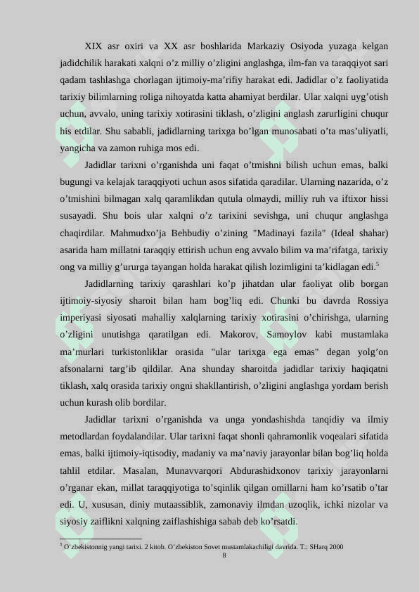 Turkistonda jadidlarning tarixiy asarlarida tarix fanining talqini 8