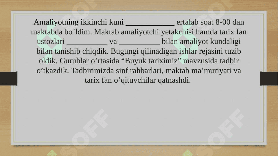 Malakaviy amaliyot hisobot 4
