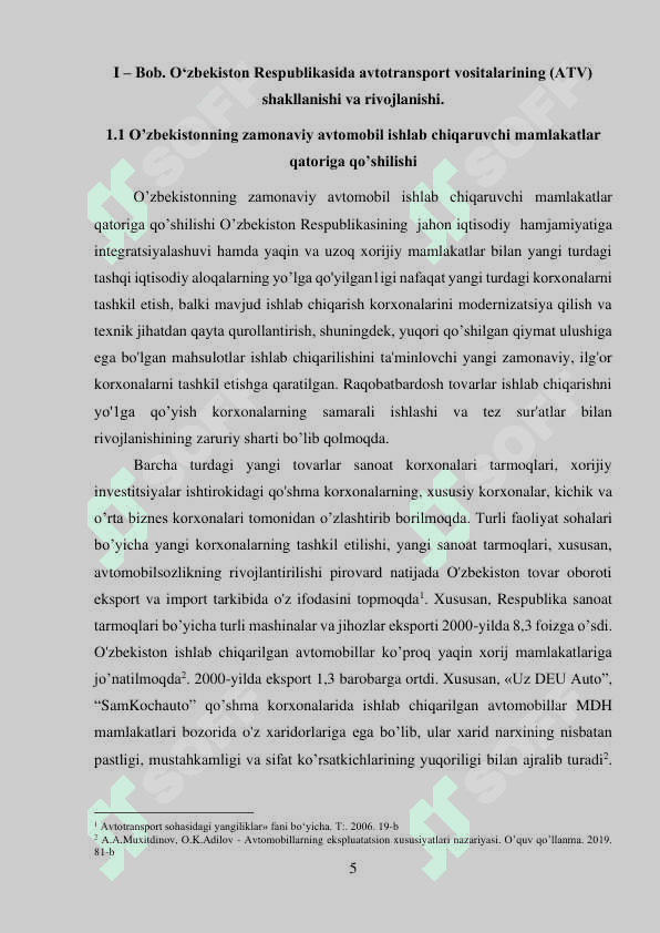 O'zbekistonda avtomobilsozlikning rivojlanishi 5