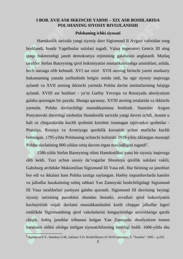 Polsha XVII-XIX asrlarda 5