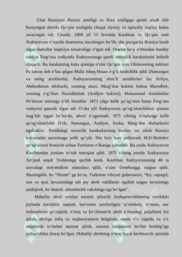 Turkiston Rossiya imperiyasi mustamlaka boshqaruvining qaror topishi 8