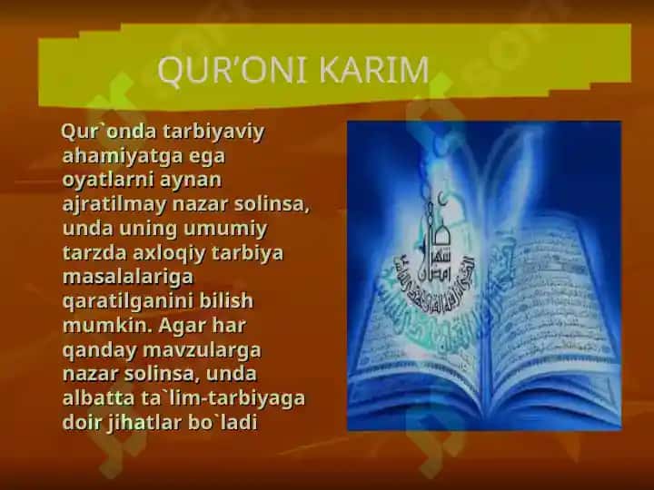 Qur’oni Karim va Hadislarida Ta’lim va Tarbiya Masalalari 3