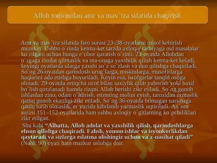 Qur’oni Karim va Hadislarida Ta’lim va Tarbiya Masalalari 5