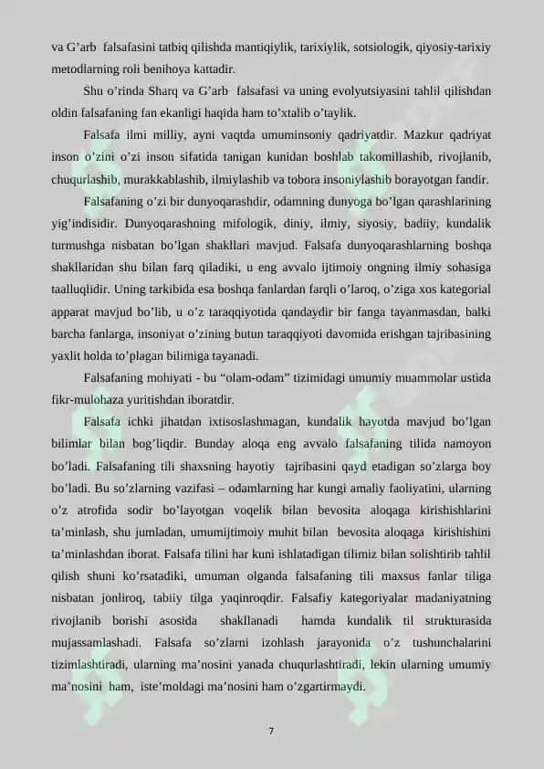 ONTOLOGIYA-BORLIQ HAQIDAGI FAN 7