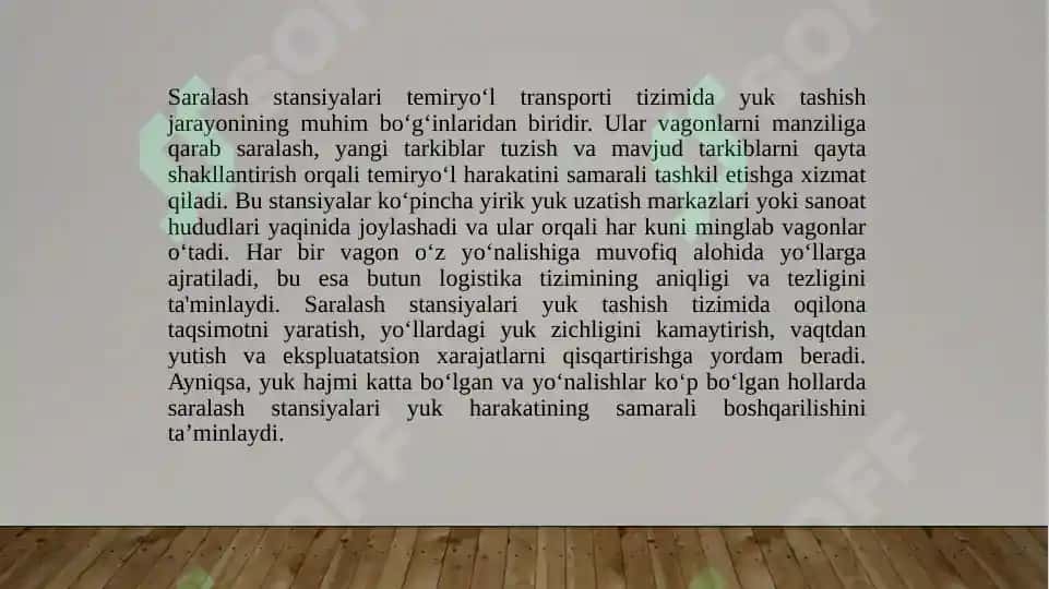 Saralash stansiyalarining vazifalari va undagi qurilmalar 4