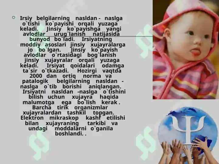 Irsiyat va irsiy kasalliklar 3