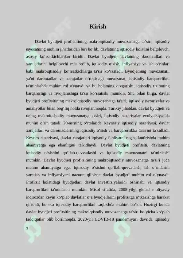 Davlat byudjeti profitsitining makroiqtisodiy muvozanatga ta’siri 3