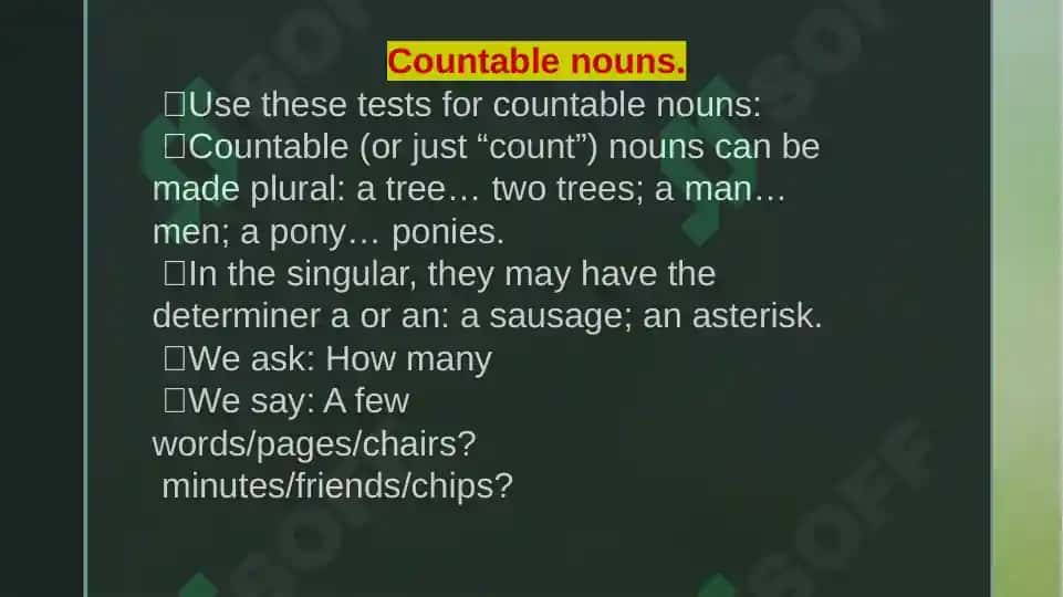 The Noun Groups of Word Classes 7