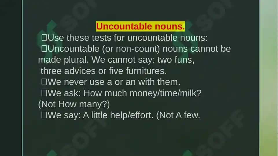 The Noun Groups of Word Classes 8