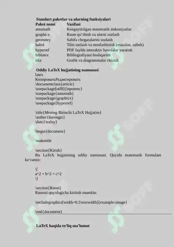 LaTeX dasturiy ta'minoti 2