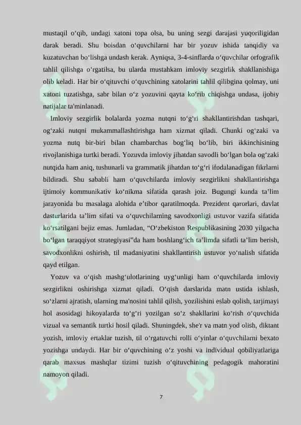 Boshlang‘ich sinflarda imloviy sezgirlikni oshirish 6