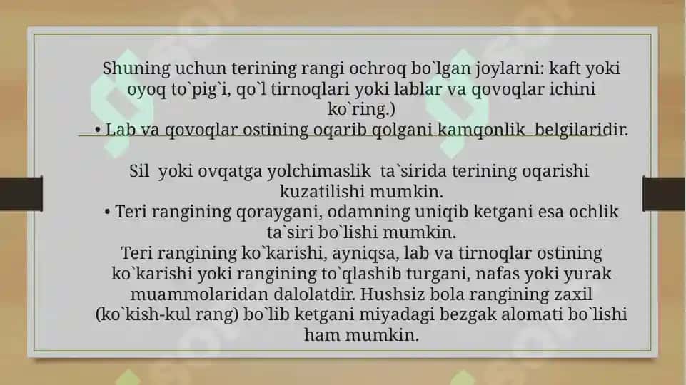 Bemorni mustaqil ko‘zdan kechirish 4