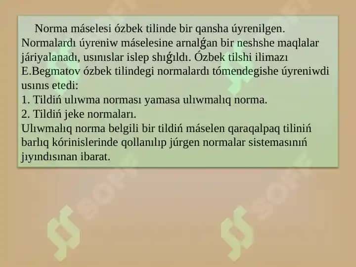 Ádebiy til mádeniyatı va norma 7