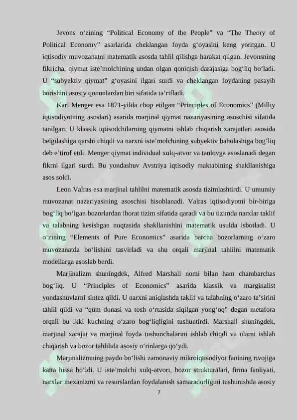 MARJINALIZM VA KEYNSCHILIK TA'LIMOTI 6