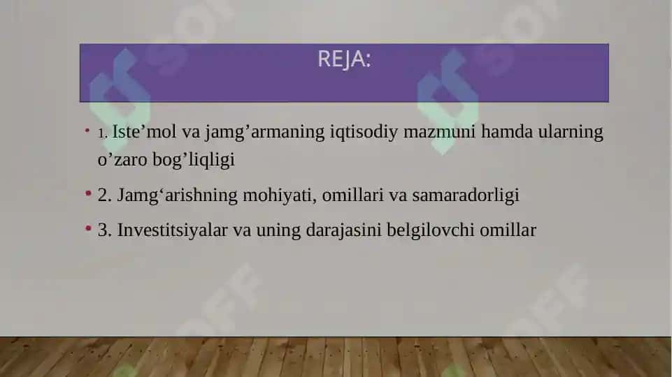 Investitsiyalar va Iste’mol 2