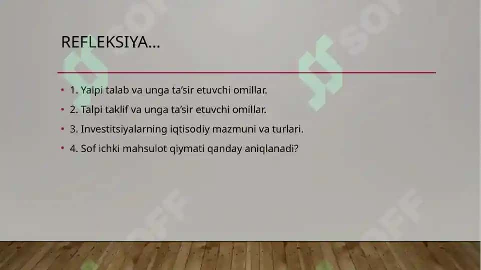 Investitsiyalar va Iste’mol 3