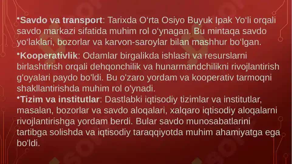 O`rta Osiyoda dastlabki va temuriylar davrigacha bo`lgan iqtisodiy g`oyalar. Amir Temur va Temuriylar davridagi iqtisodiy g`oyalar. Merkantilizm iqtisodiy ta'limoti. 5