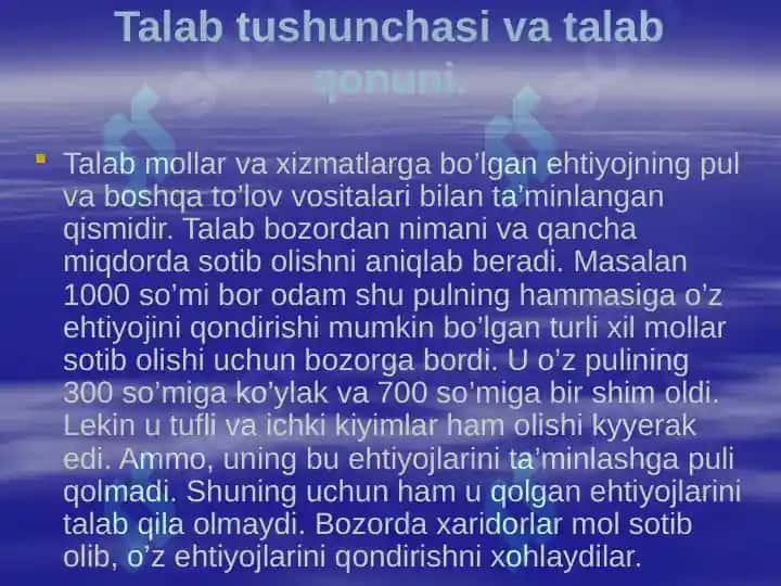 Talab va takli bozor muvozanati 3