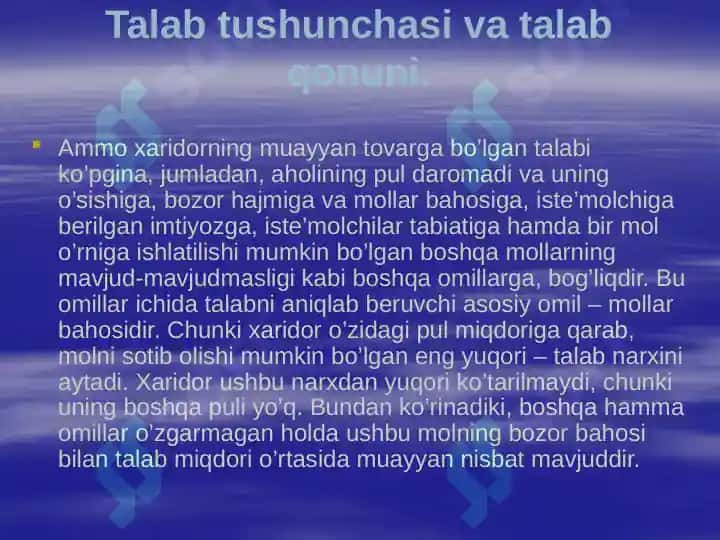 Talab va takli bozor muvozanati 4