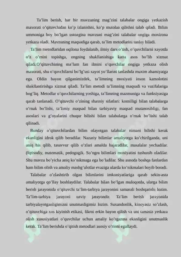 Yoshlar ta’lim tarbiyasi muammolarini tadqiq etishning ilmiy pedagogik metodlari 2