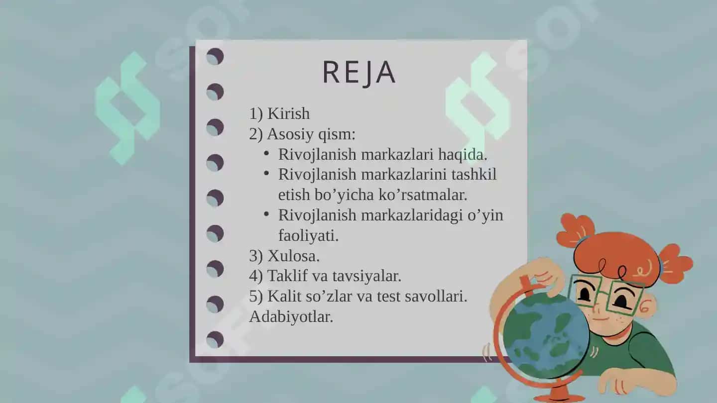 Faoliyat markazlarida o'yinlarni tashkil etish 2